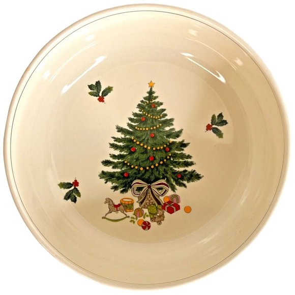 Mikasa Heritage Christmas Story Serving Bowl 9 1/2 IN Large Vegetable VTG CAB08 - Picture 3 of 9